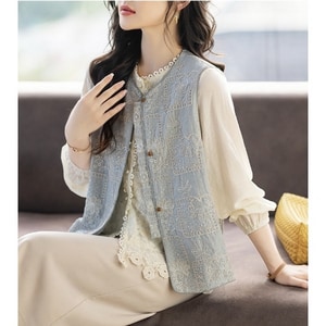 超美重刺繡小香風背心 獨具衣格 J9780