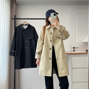 百搭必買中長版風衣外套 獨具衣格 J9799
