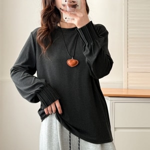 超美抓皺公主袖內搭長袖T桖上衣 獨具衣格 J9834