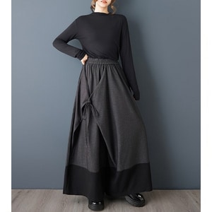 設計款歐美風綁帶設計寬褲 獨具衣格 J9846