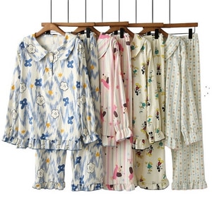 可愛甜美長袖家居服套裝(上衣+長褲) 獨具衣格 J9858