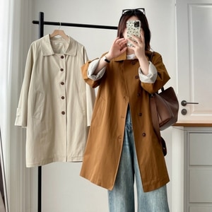 設計簡約中長版風衣外套 獨具衣格 J9876