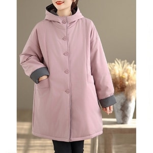 夾棉兩面穿連帽保暖外套(M-3L) 獨具衣格 J9890