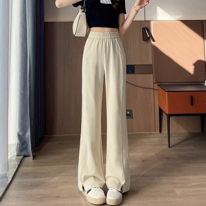 微喇叭顯瘦休閒落地褲長褲(XL-5L) 獨具衣格 J9962