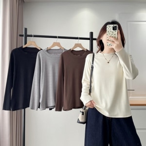 木耳荷葉邊基礎內搭長袖上衣 獨具衣格 J9981