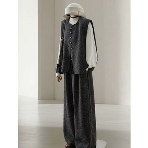 知性女孩針織背心套裝(背心+長褲) 獨具衣格 C0025