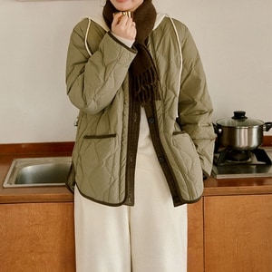 冬季保暖內夾棉水波紋外套 獨具衣格 C0032