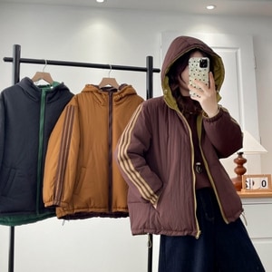 兩面穿厚鋪棉運動風外套 獨具衣格 C0040