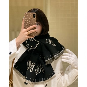 超可愛卡通貓仿羊絨圍巾 獨具衣格 A0169