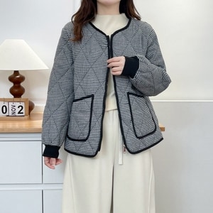 日系格紋保暖鋪棉外套 獨具衣格 C0091