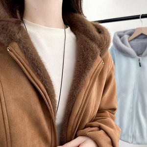 超可愛毛絨絨鋪棉連帽外套 獨具衣格 C0104