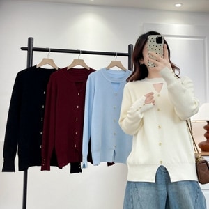 甜美小V領性感針織長袖上衣 獨具衣格 C0112