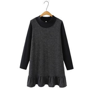 典雅半高領兩件式背心洋裝 獨具衣格 C0151