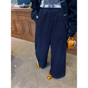 超好看燈心絨點點直筒長褲 獨具衣格 C0164