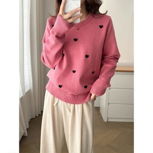 走春必買立體愛心針織毛衣 獨具衣格 C0176