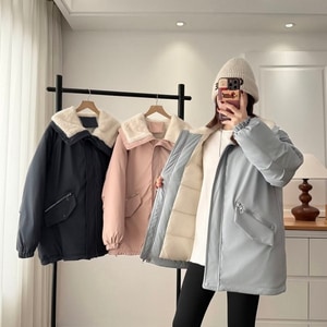 加厚保暖工裝風中長版連帽外套 獨具衣格 C0180
