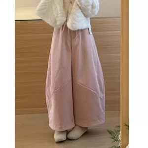 粉嫩嫩加厚內刷毛保暖燈心絨燈籠褲 獨具衣格 C0186