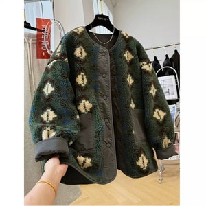 日系兩面穿復古羊羔絨外套 獨具衣格 C0191