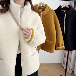 羊羔毛加厚保暖鋪棉外套 獨具衣格 C0214