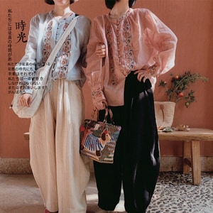 棉麻復古風森林刺繡長袖上衣 獨具衣格 C0244