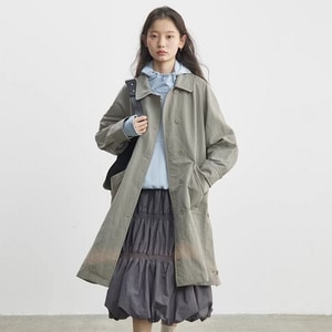 日系純棉工裝風長版風衣外套 獨具衣格 C0247