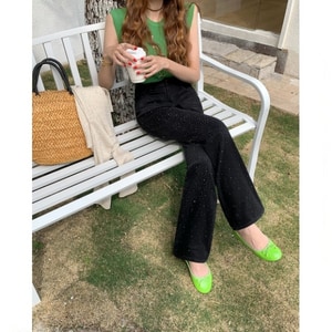 超美閃閃亮片牛仔長褲 獨具衣格 C0335