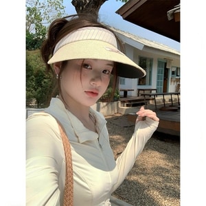 超可愛臘腸狗貼標遮陽帽遮陽髮箍 獨具衣格 A0172