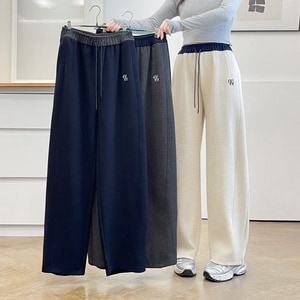 褲頭撞色設計刺繡運動長褲休閒長褲 獨具衣格 C0970