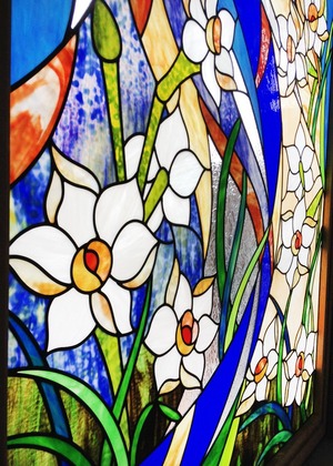 鑲嵌藝術玻璃-水仙花