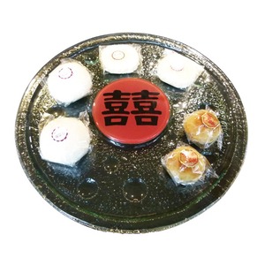 窯燒琉璃 - 大囍盤 (2)