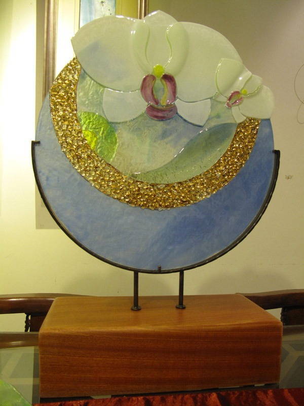 藝術玻璃創作-蘭花