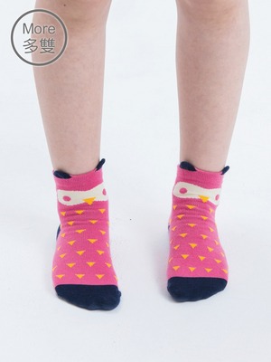 (6雙)趣味立體止滑童短襪-森林貓頭鷹