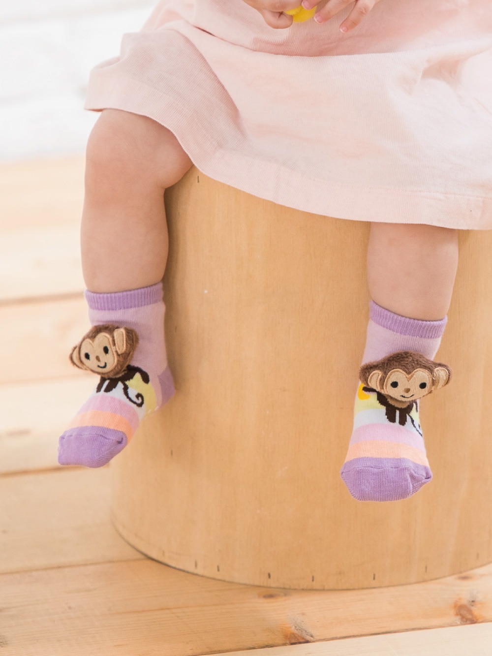 貝寶手縫公仔寶寶襪-淘氣猴