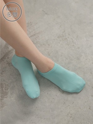 貝柔(6雙)涼感夏日腳底止滑船型襪-純色