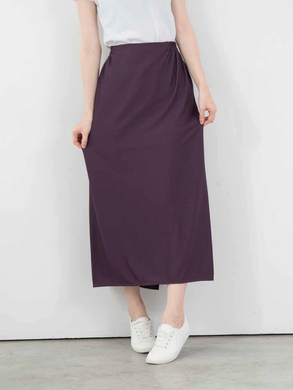 高透氣防曬遮陽裙-深紫