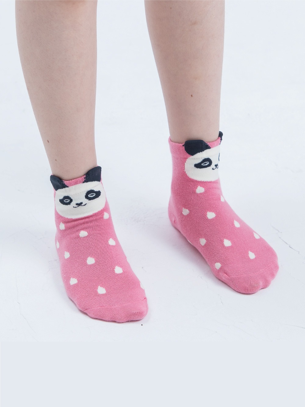 趣味立體止滑童短襪-小熊貓