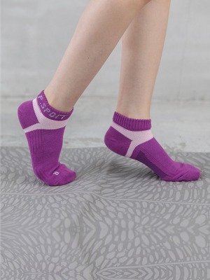 貝柔輕量足弓護足船襪(M)-深蘭紫