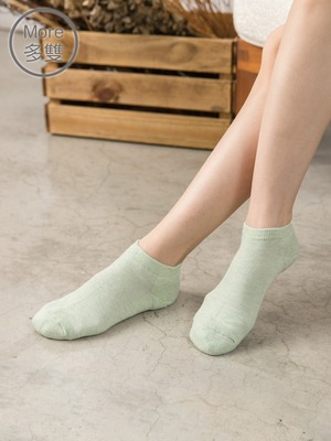 貝柔(6雙)萊卡麻花氣墊船襪-素色