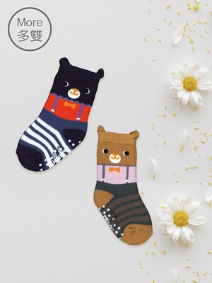 (3雙)寶寶毛巾止滑襪-快樂熊