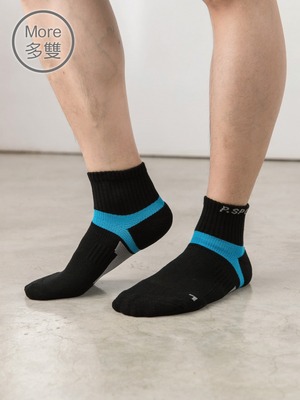 貝柔(6雙)足弓加壓護足氣墊短襪-多色(L)