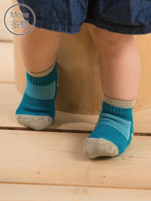 貝寶(3雙)兒童萊卡氣墊止滑短襪