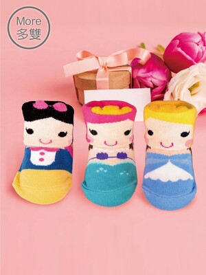 貝寶(3雙)可愛公主止滑寶寶襪
