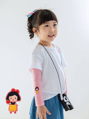 貝柔UPF50+兒童高效涼感防蚊抗UV袖套-白雪公主(貼布繡)
