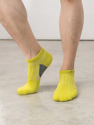 貝柔足弓加壓護足氣墊船襪-黃色(L)