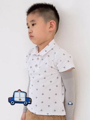 貝柔UPF50+兒童高效涼感防蚊抗UV袖套-警車(貼布繡)