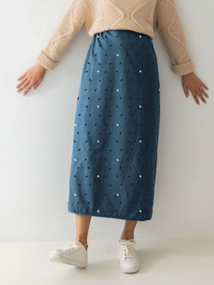 貝柔印花保暖刷毛防雨防風裙-貓咪