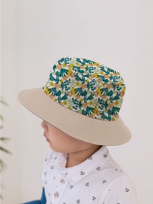 貝柔UPF50+透氣遮陽漁夫帽-雨林(兒童親子)