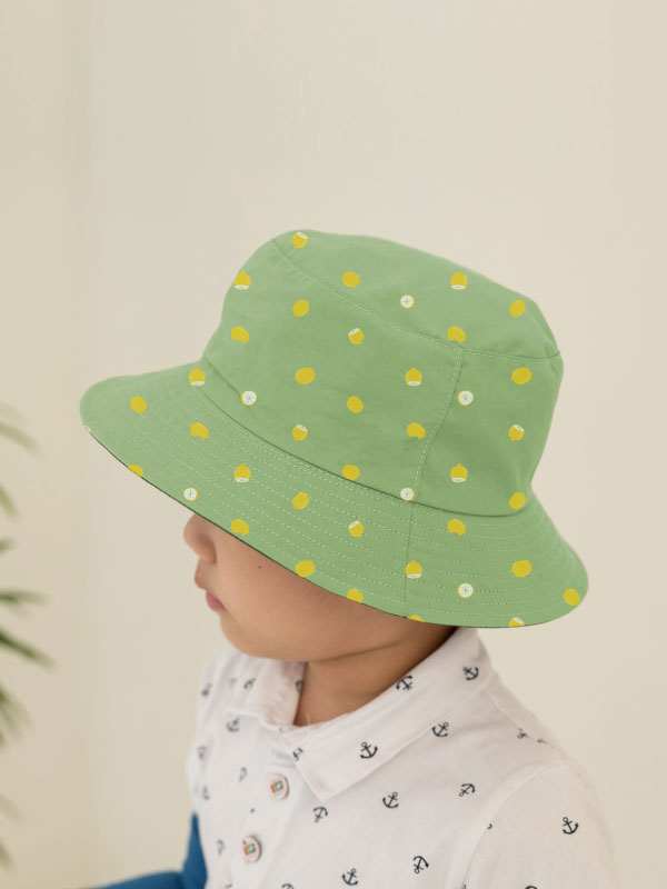 貝柔UPF50+透氣遮陽漁夫帽-檸檬(兒童)