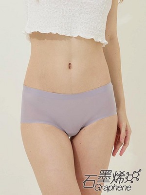 貝柔95%石墨烯無痕雪肌低腰褲-藤紫