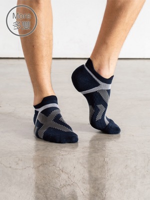 貝柔(6雙)足弓交叉防磨加壓護足氣墊船襪(L)(多色)